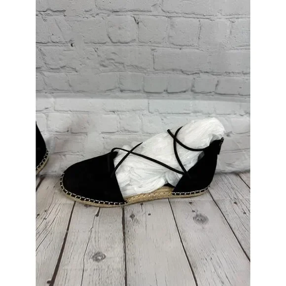 EILEEN FISHER Lala espadrille flat black sandals size 7.5 NWOB - Picture 3 of 10